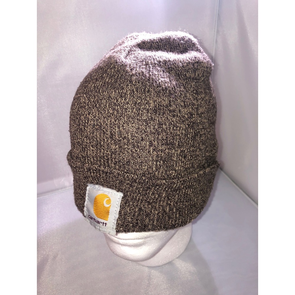 Carhartt Brown Marl Knit Acrylic Cuffed Beanie Watch Hat A18 4806